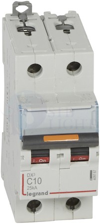 Автомат 2P 10А DX3 (25 кА, C) Legrand 409767
