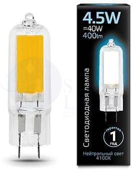 Лампа LED G4 AC220-240V 4.5W 4100K Glass 1/10/200 Gauss 107807204