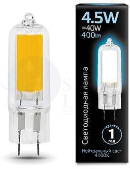 Лампа LED G4 AC220-240V 4.5W 4100K Glass 1/10/200 Gauss 107807204