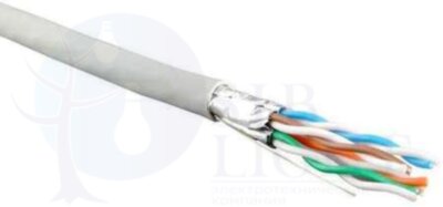 Витая пара экранированная U/FTP категория 6 4 пары (23 AWG) одножильный (solid) каждая пара в фольге LSZH нг(С)-HF температура от -20C до +60C серый (500 м) Hyperline 47958
