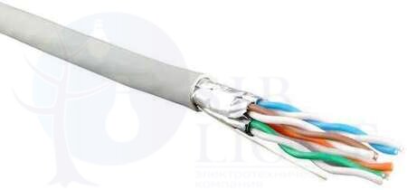 Витая пара экранированная U/FTP категория 6 4 пары (23 AWG) одножильный (solid) каждая пара в фольге LSZH нг(С)-HF температура от -20C до +60C серый (500 м) Hyperline 47958