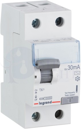 Выключатель дифференциального тока 2P 40А 0.3А TX3 (тип AC) Legrand 403039