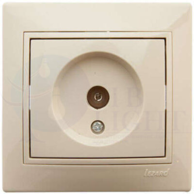 Розетка TV СП Мира оконечная крем/крем. Lezard 701-0303-130 LEZARD 701-0303-130