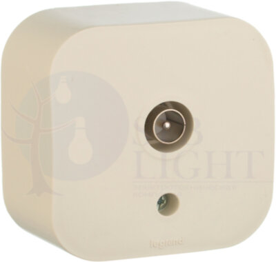 Розетка телевизионная Quteo (TV, звезда, в сборе, о/у, слоновая кость) Legrand 782245