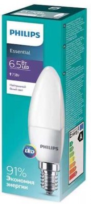 PH Лампа ESSLEDCandle 6.5-75W E14 840 B35ND Philips 929001886607