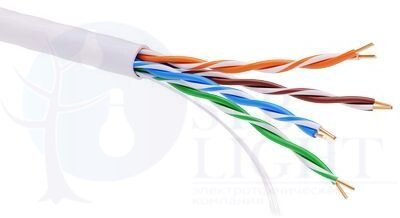 Информационный кабель неэкранированный U/UTP 4х2 CAT5E, PVC, белый ДКС RN5EUUPV3WH