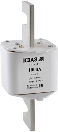 Вставка плавкая ППН-41-X3-4-800А-УХЛ3- КЭАЗ 111405