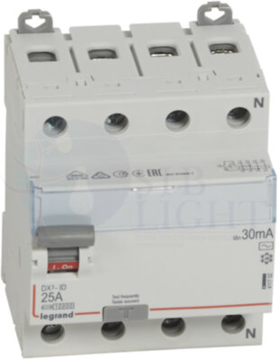 Выключатель дифференциального тока 4P 25А 0.03А DX3 (тип AC) Legrand 411702