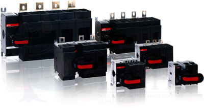 Рубильник OS160GD04F без ручки под предохранители DIN-00 ABB 1SCA115401R1001