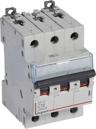 Автомат 3P 16А DX3-E (6 кА, C) Legrand 407291