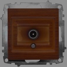 Розетка телевизионная проходная Zena (TV, под рамку, с/у) ABB 609-012900-272