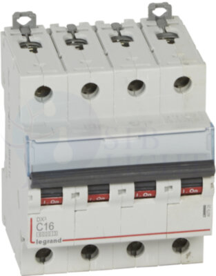 Автомат 4P 16А DX3 (10 кА, C) Legrand 407928