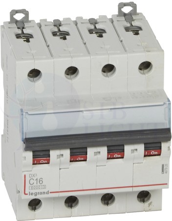 Автомат 4P 16А DX3 (10 кА, C) Legrand 407928