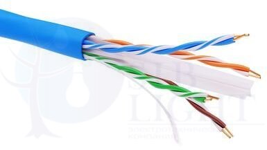 Информационный кабель неэкранированный U/UTP 4х2 CAT6, LSZH, синий ДКС RN6UULS3BL