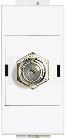 LivingLight Разъем TV типа F, 75 Ом, 40-2400 МГц, белый BTicino N4269F