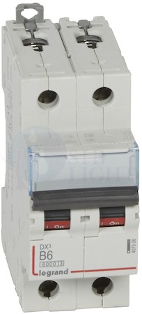 Автомат 2P 6А DX3 (10 кА, B) Legrand 407506