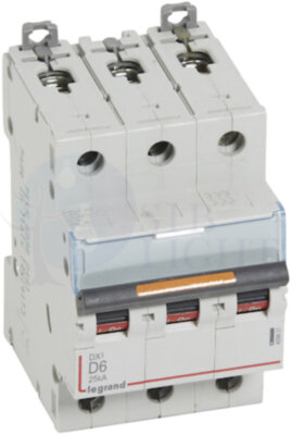 Автомат 3P 6А DX3 (25 кА, D) Legrand 409831