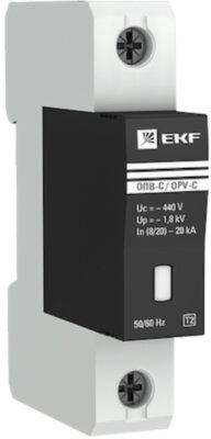 Ограничитель импульсных напряжений ОПВ-D/1P In 5кА 230В с сигн. PROxima EKF opv-d1