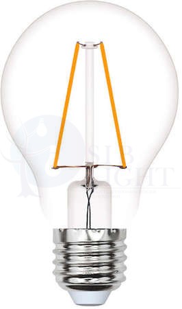 Лампа светодиодная декоративная LED 4вт 220-240В форма А 300Лм Е27 2250К золотая колба Uniel Vintage Uniel UL-00000849