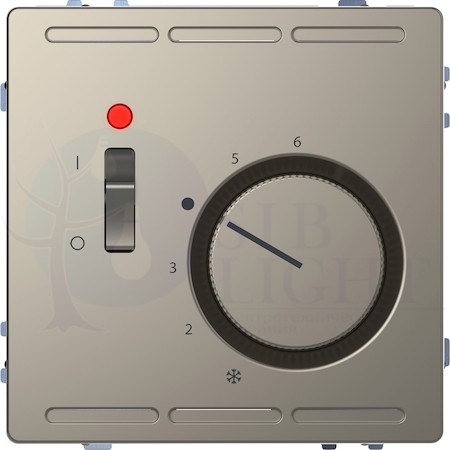 MERTEN D-Life ТЕРМОРЕГУЛЯТОР с центр. пл. с выкл.230В, НИКЕЛЬ, SD Schneider Electric MTN5760-6050