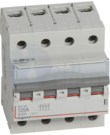 Выключатель-разъединитель 4 полюса, 125А Legrand 406490