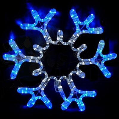 Фигура светодиодная "Снежинка" 450*450мм, цвет свечения бело-синий