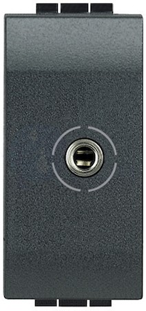 LivingLight Разъем Аудио Jack 3,5 цвет антрацит BTicino L4280
