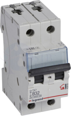 Автомат 2P 32А TX3 (10 кА, B) Legrand 403989