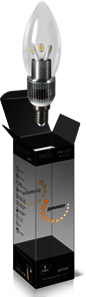 Лампа Gauss LED Candle-dim Crystal clear 5W E14 2700K 1/10/100 диммируемая