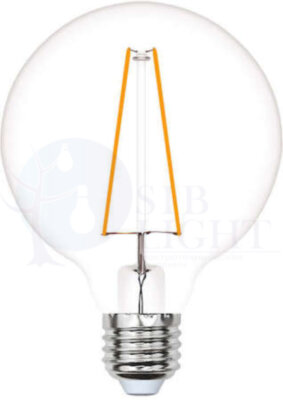 Лампа светодиодная декоративная LED 4вт 220-240В шар G80 400Лм Е27 2250К золотая колба Uniel Vintage Uniel UL-00000903