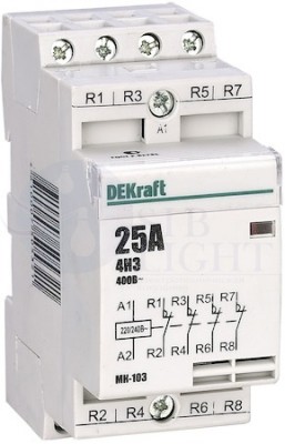 Модульный контактор 4НЗ 16А 230В МК-103 DEKraft 18056DEK