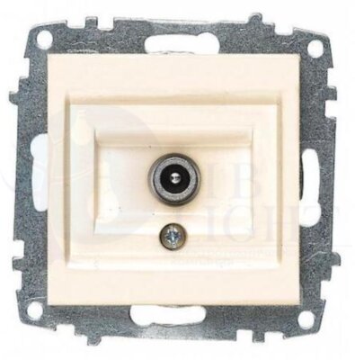 Розетка телевизионная проходная Zena (TV, под рамку, с/у) ABB 609-012500-272
