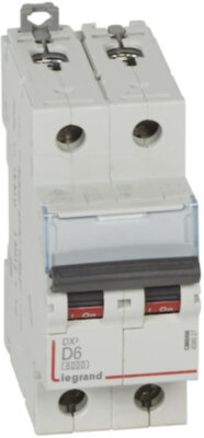 Автомат 2P 6А DX3 (10 кА, D) Legrand 408027