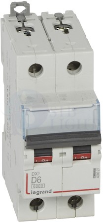 Автомат 2P 6А DX3 (10 кА, D) Legrand 408027