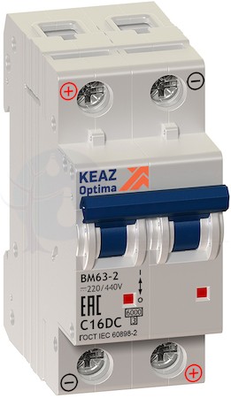 Выключатель автоматический OptiDin BM63-2C10-DC-ОМ4-РЕГ КЭАЗ 234007