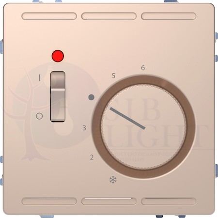 MERTEN D-Life ТЕРМОРЕГУЛЯТОР с центр. пл. с выкл.230В, ШАМПАНЬ, SD Schneider Electric MTN5760-6051