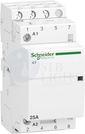 Контактор модульный 3НО Acti 9 (25А, 220/240В, АС 50ГЦ) Schneider Electric A9C20833