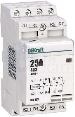 Модульный контактор 4НЗ 20А 230В МК-103 DEKraft 18063DEK