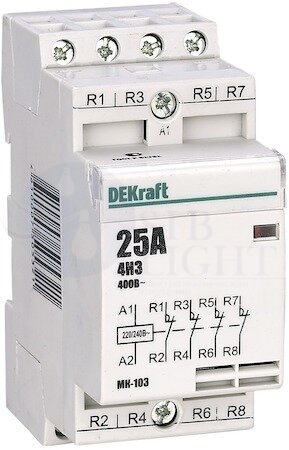 Модульный контактор 4НЗ 20А 230В МК-103 DEKraft 18063DEK