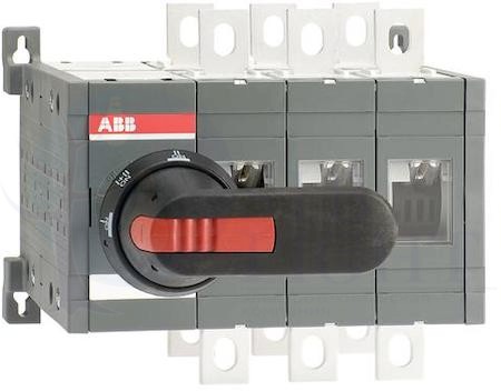 Рубильник реверсивный OT400E03CLP (с ручкой) переключение без разрыва тока ABB 1SCA108641R1001