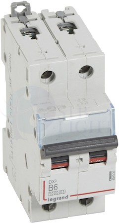Автомат 2P 6А DX3 (16 кА, B) Legrand 408939