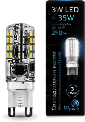 Лампа LED G9 3W 4100K Gauss 107709203