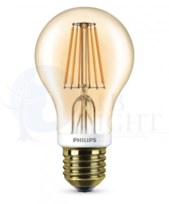 Лампа LEDCla 7.5-60W A60 E27 2000K GOLD