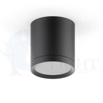LED светильник накладной с рассеивателем HD014 6W (черный) 3000K 68х75,400лм, 1/30