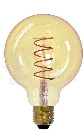 Лампа светодиодная декоративная LED 4вт 220-240В шар G95 400Лм Е27 2250К золотая колба спиральная нить Uniel Vintage Uniel UL-00001818