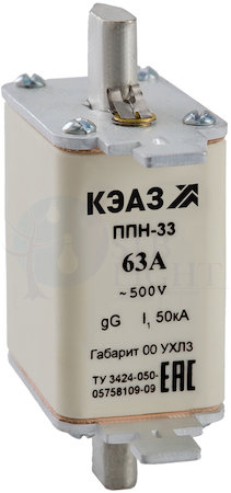 Вставка плавкая ППН-33-X3-00-160А-УХЛ3 КЭАЗ 111351
