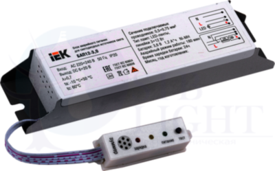 Блок аварийного питания БАП12-3,0 для LED IEK LLVPOD-EPK-12-3H
