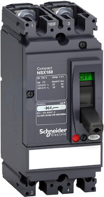 Выключатель-разъединитель Compact NSX, 2P, 160А, Schneider Electric LV430619