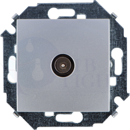 Розетка телевизионная Simon 15 (TV, под рамку, с/у, алюминий) Simon 1591475-033