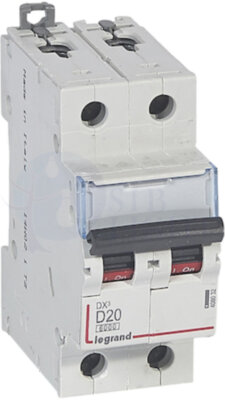Автомат 2P 20А DX3 (10 кА, D) Legrand 408032